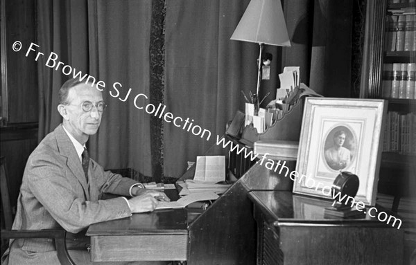 KILLEEN CASTLE   LORD FINGALL AT DESK